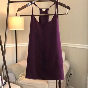 J. Crew factory racer back tank with lace detail